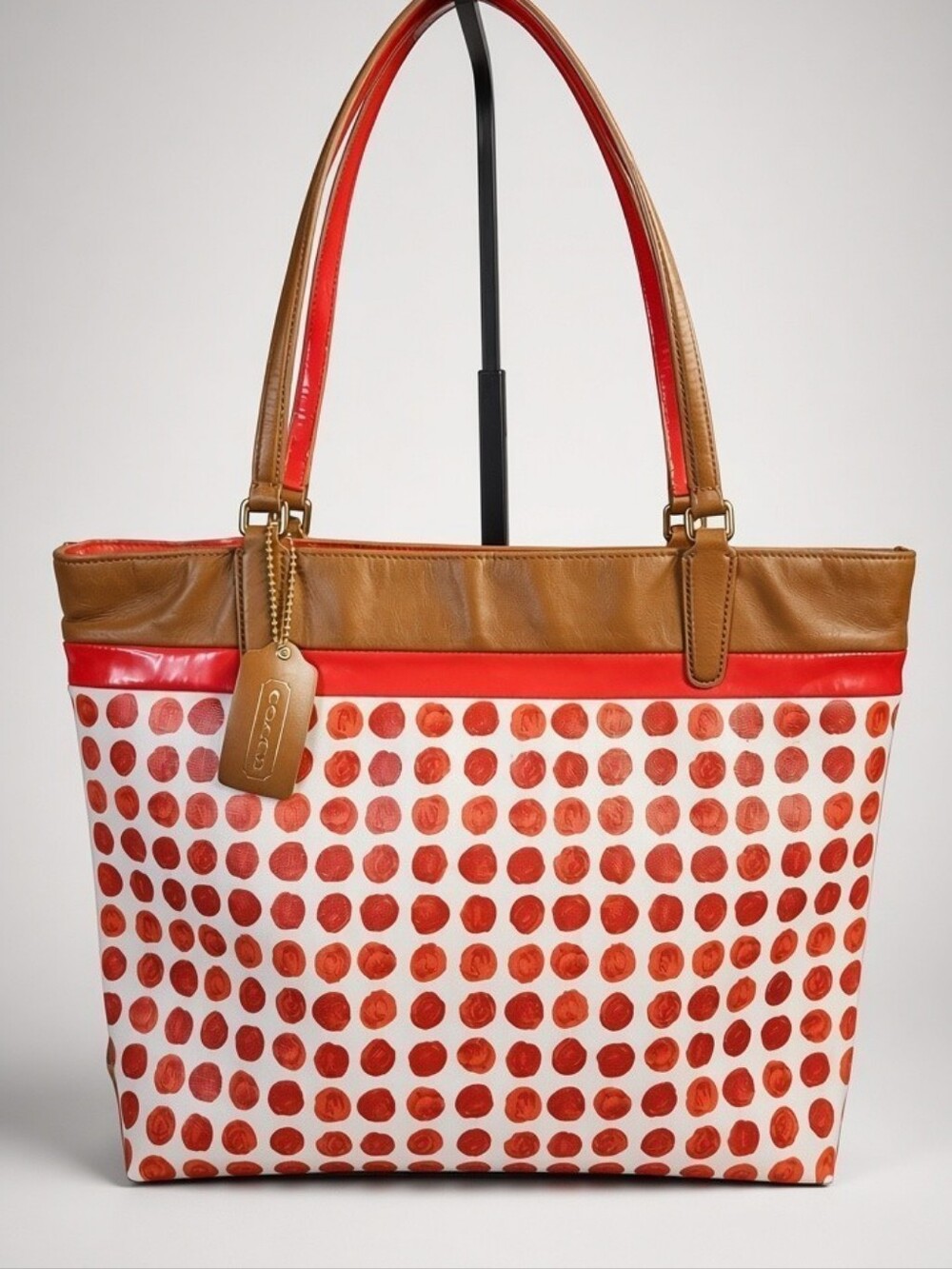 ✨ LIKE NEW ✨ Authentic Coach Painted Dot Tote Bag (#29432)